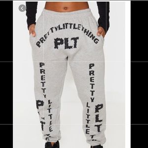 Plt Shape Grey Graphic Print Joggers